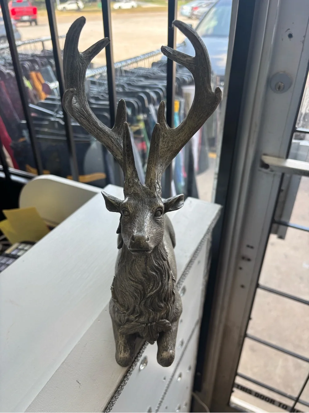 Decorative Resin Stag Head Figurine - Bronze Finish plastic material